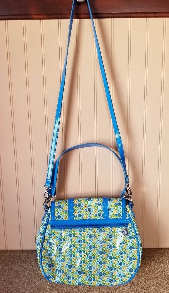 Vera Bradley Frill purse/bag blue green yellow - Picture 2 of 6